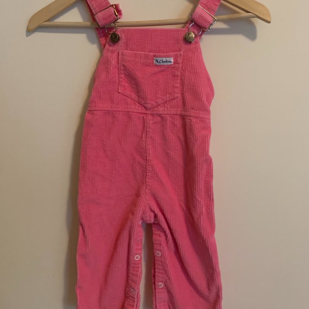 Vintage Carter's Pink Corduroy Bib Overalls - Picture 2 of 7